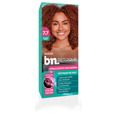 Tonalizante Marrom Avelã 7.7 Sem Amônia 90g | bn.Cachos Tonalizante Marrom Avelã 7.7 Sem Amônia 90g | bn.Cachos